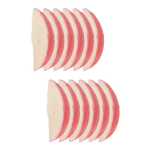 12 Pcs Simulated Radish Slices Artificial Vegetable Display For Restaurant