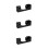 3Pcs Black Acrylic Baseball Cap Storage Organizer Wall-Mounted Rack 1