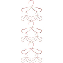 15Pcs Rose Gold Doll Apparel Hangers for 1 6 Scale Miniature Furniture