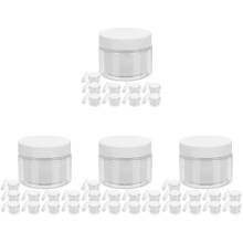 40Pcs White Cosmetic Jars with Lids Travel Cream Lotion Containers