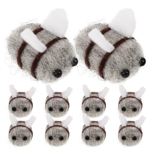 40Pcs Felt Bee Charms Decor Small Craft Accessories 1