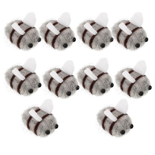 40Pcs Felt Bee Charms Decor Small Craft Accessories 2