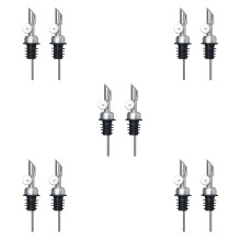 10 Pcs Stainless Steel Oil Pourer Bottle Spout Dispenser
