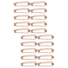20Pcs Copper Safety Bar Pins for DIY Brooches Golden Craft Accessories