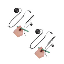 4Pcs Black Retractable Pen Rope Lanyard for Tablets Clipboard and Desk