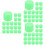 60Pcs Durable Silicone Light Green Lug Nut Covers for Car Wheels 8