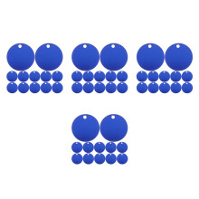 100Pcs Blue Aluminum Dog Tags Blank for DIY Engraving Pet Name Id Tags