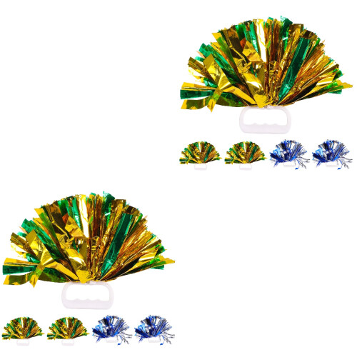 8Pcs Assorted Pom Poms Cheerleader Handheld Props Durable