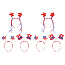 6 Pcs American Flag Hair Clasps Independence Day Head Accessories