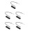 5Sets Elastic Black Pen Loop Lanyard Holder for Desk School Office Use 4