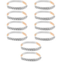 5Paren Paar Witte Rhinestone Schoenriemen , Antislip