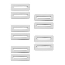 10Pcs Silver Basin Overflow Cover Zinc Alloy Kitchen and Bathroom Sink