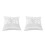 2Pcs Satin and Polyester Ring Pillow White Wedding Cushion for Bride 1