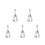 5Pcs European Style Silver Handheld Bells for Restaurant Bar Use 1