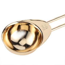 Gold 8Pcs Stainless Steel Measuring Cups and Spoons Set with Scales for Cooking