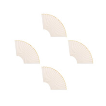 4Pcs White Xuan Paper Folding Fans for Decorative Art and Calligraphy
