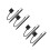 4Pcs Black Resistive Touchscreen Stylus Pens with Holder and String 1