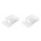 2Pcs Home Waterproof Plug Box Transparent with Adhesive Hook Design 1
