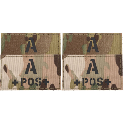4 Pcs Blood Type Patch Nylon Badge Ir Reflective