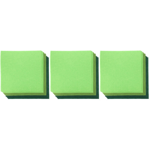 54Pcs Green Polyester Felt Sheets for Children DIY Craft Handmade Work