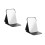 2Pcs Black PU Foldable Makeup Mirror with Portable Stand 7