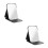 2Pcs Black PU Foldable Makeup Mirror with Portable Stand 8