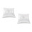 2Pcs Satin and Polyester Ring Pillow White Wedding Cushion for Bride 6
