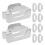 20Pcs Silver Iron Shelf Brackets for Wood Trays Versatile DIY Fixation 2