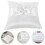 2Pcs Satin and Polyester Ring Pillow White Wedding Cushion for Bride 10