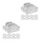 20Pcs Silver Iron Shelf Brackets for Wood Trays Versatile DIY Fixation 4