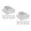 20Pcs Silver Iron Shelf Brackets for Wood Trays Versatile DIY Fixation 5