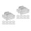 20Pcs Silver Iron Shelf Brackets for Wood Trays Versatile DIY Fixation 7