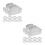 20Pcs Silver Iron Shelf Brackets for Wood Trays Versatile DIY Fixation 9