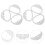 80Pcs Comfortable White PP Pull Ring Handle for Music Box Repair 11
