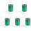 Green Plastic Party Packaging Ribbon Decorative Curling Ribbon 3