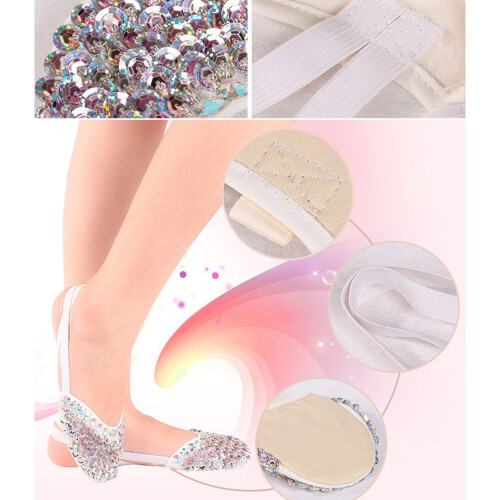 5Paires Chaussures De Danse Ballet Séquins Confortables Et Résistantes 2
