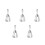 5Pcs European Style Silver Handheld Bells for Restaurant Bar Use 6