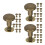 30Pcs Durable Golden Round Flat Head Binding Screws for Craft Projects 8
