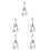 5Pcs European Style Silver Handheld Bells for Restaurant Bar Use 7