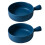 2 Pcs Round Ceramic Baking Tray With Handle For Home Kitchen (Blue) 7