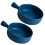 2 Pcs Round Ceramic Baking Tray With Handle For Home Kitchen (Blue) 9
