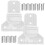 3Sets Versatile White Plastic Baby Gate Replacement Parts for Car 2