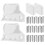 3Sets Versatile White Plastic Baby Gate Replacement Parts for Car 3