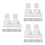 3Sets Versatile White Plastic Baby Gate Replacement Parts for Car 8