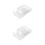 2Pcs Home Waterproof Plug Box Transparent with Adhesive Hook Design 7