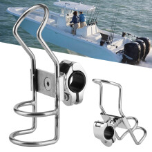 Premium Stainless Steel Fishing Rod Clamp for Boat Rail Mount 32mm/1.3in