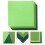 54Pcs Green Polyester Felt Sheets for Children DIY Craft Handmade Work 2