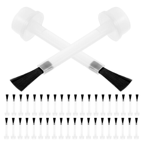 300Pcs Replacement Nail Polish Brush Kit Soft Plastic Bristles Black 1