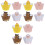 72Pcs Colorful Cake Wrapper Adornments Easy Assemble for 3