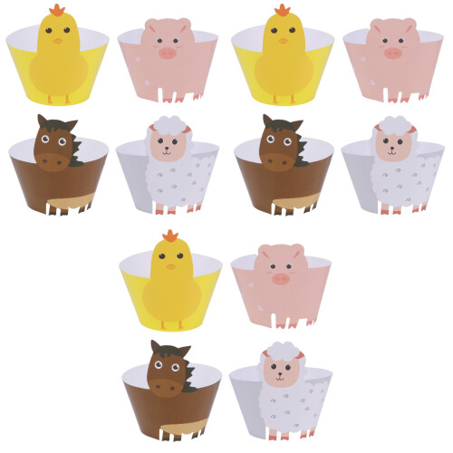 72Pcs Colorful Cake Wrapper Adornments Easy Assemble for 2